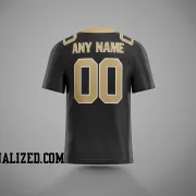 Printed Customized Black Yellow Yellow Football Jersey