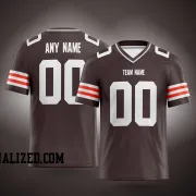 Printed Customized Brown White White Football Jersey