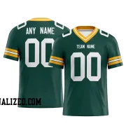 Printed Customized Green White White Football Jersey