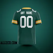 Printed Customized Green White White Football Jersey