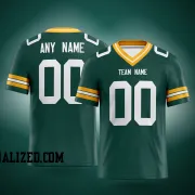 Printed Customized Green White White Football Jersey