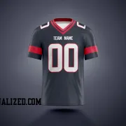 Printed Customized Navy White White Football Jersey
