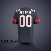 Printed Customized Navy White White Football Jersey