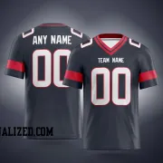 Printed Customized Navy White White Football Jersey