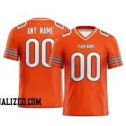 Printed Customized Orange White White Football Jersey