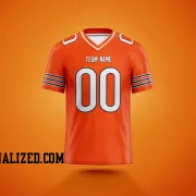 Printed Customized Orange White White Football Jersey