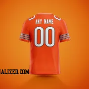 Printed Customized Orange White White Football Jersey