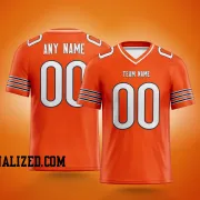 Printed Customized Orange White White Football Jersey