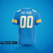 Printed Customized Power Blue White White Football Jersey