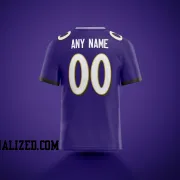Printed Customized Purple White White Football Jersey
