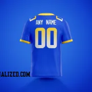 Printed Customized Royal Yellow White Football Jersey
