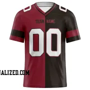 Printed Customized Split Black Red White Football Jersey