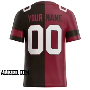 Printed Customized Split Black Red White Football Jersey