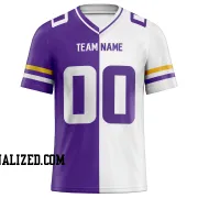 Printed Customized Split Purple White White Football Jersey