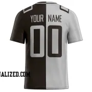 Printed Customized Split White Black White Football Jersey