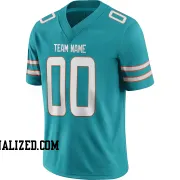 Stitched Customized Aqua White White Football Jersey