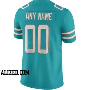 Stitched Customized Aqua White White Football Jersey