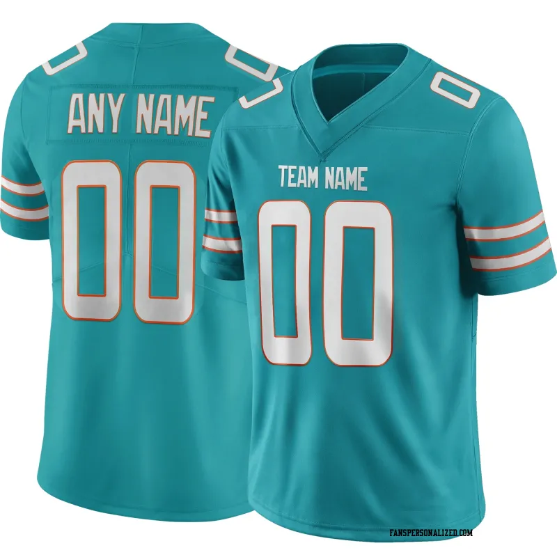 Stitched Customized Aqua White White Football Jersey