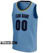 Stitched Customized Association Light Blue Black Black Basketball Jersey