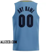 Stitched Customized Association Light Blue Black Black Basketball Jersey