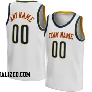 Stitched Customized Association White Navy Red Basketball Jersey