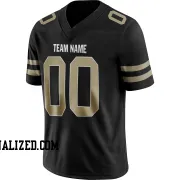 Stitched Customized Black Yellow Yellow Football Jersey