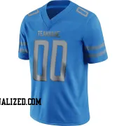 Stitched Customized Blue Gray Gray Football Jersey