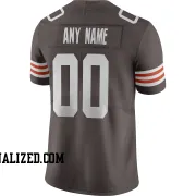 Stitched Customized Brown White White Football Jersey