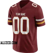 Stitched Customized Burgundy White White Football Jersey