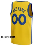 Stitched Customized Classic Yellow Blue Blue Basketball Jersey
