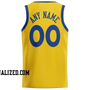 Stitched Customized Classic Yellow Blue Blue Basketball Jersey