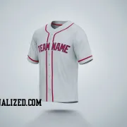 Stitched Customized Gray Red Red Baseball Jersey