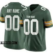 Stitched Customized Green White White Football Jersey
