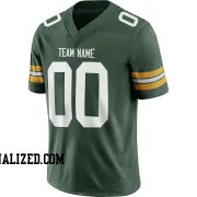 Stitched Customized Green White White Football Jersey