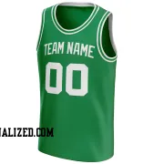 Stitched Customized Icon Green White White Basketball Jersey