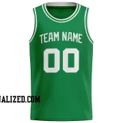 Stitched Customized Icon Green White White Basketball Jersey