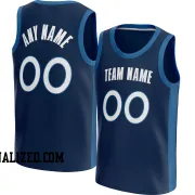 Stitched Customized Icon Navy White White Basketball Jersey