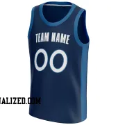 Stitched Customized Icon Navy White White Basketball Jersey