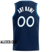 Stitched Customized Icon Navy White White Basketball Jersey