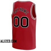 Stitched Customized Icon Red Black Black Basketball Jersey