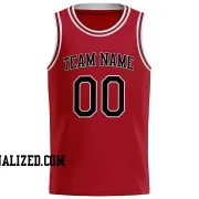 Stitched Customized Icon Red Black Black Basketball Jersey