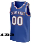 Stitched Customized Icon Royal White White Basketball Jersey