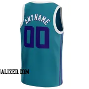 Stitched Customized Icon Teal Purple White Basketball Jersey