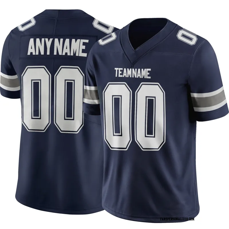 Stitched Customized Navy White Navy Football Jersey