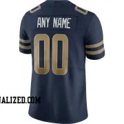 Stitched Customized Navy Yellow White Football Jersey