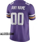 Stitched Customized Purple White Yellow Football Jersey