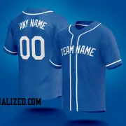 Stitched Customized Royal White White Baseball Jersey