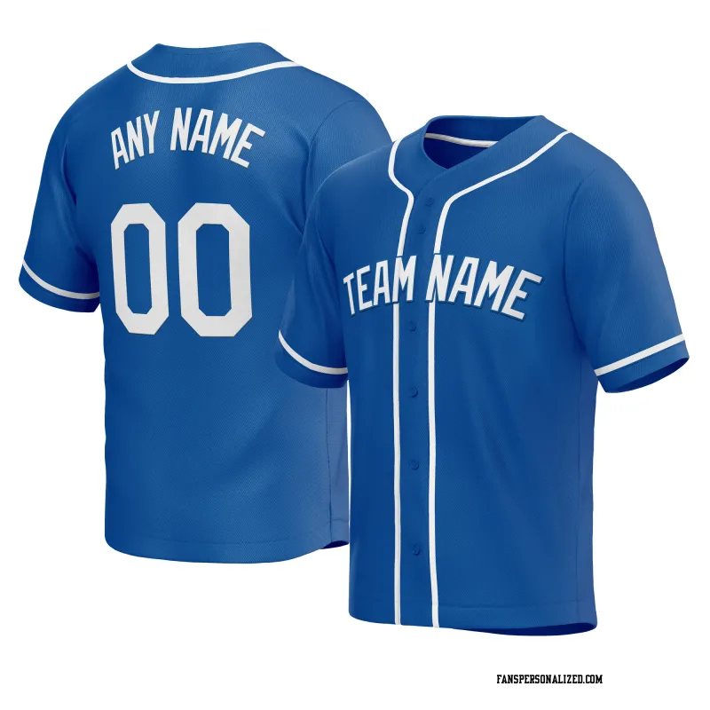 Stitched Customized Royal White White Baseball Jersey