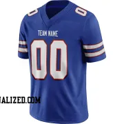 Stitched Customized Royal White White Football Jersey