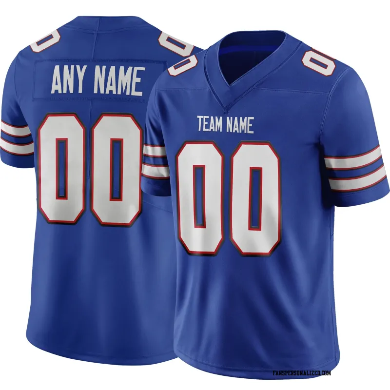 Stitched Customized Royal White White Football Jersey